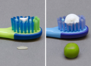 children's toothbrush with toothpaste