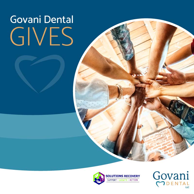 Govani Gives campaign graphic for Solutions recovery.